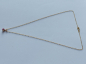 Preview: gold plated silver chain with 5 mm pink zirconia pendant-anchor chain 45 cm----
